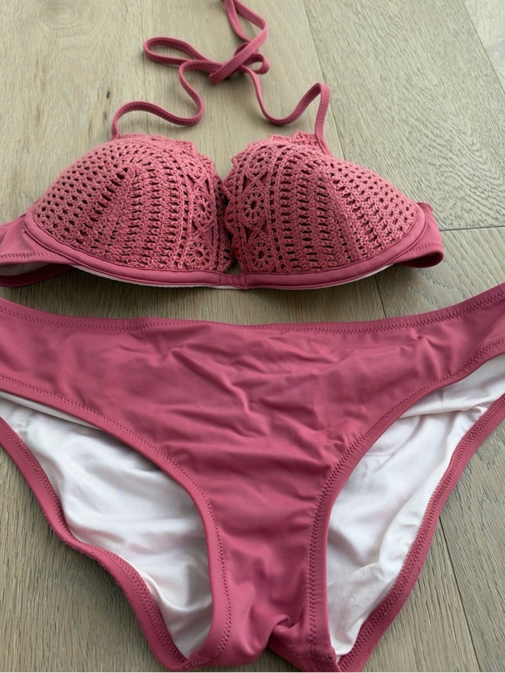 Target Women’s Crochet Bikini Set - Rose